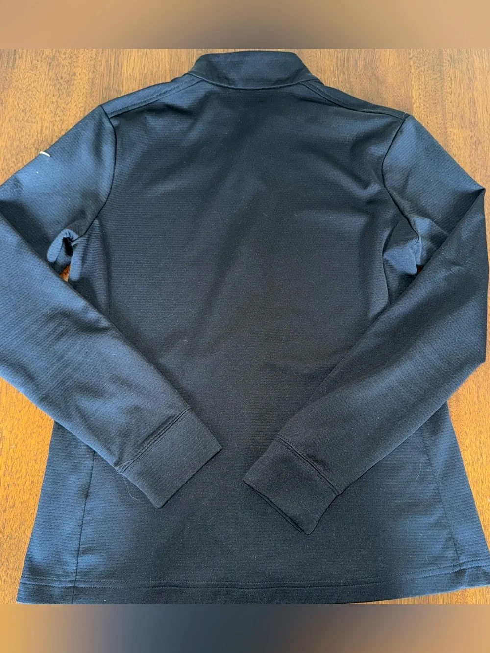 Nike Zip Up Light Jacket Long Sleeve Black Texture Grid Golf Dri-Fit Size Small